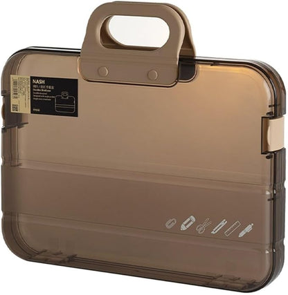 Portable File Box Clear Waterproof Document Storage Box by Radefasun