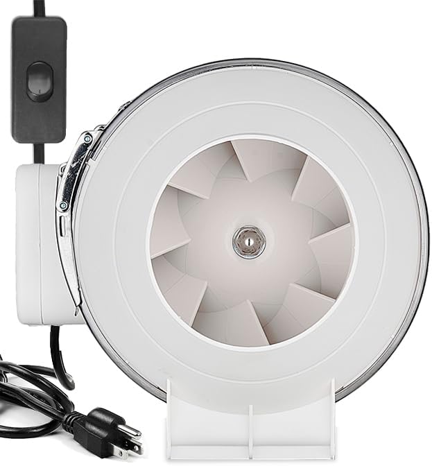 modunful 4 Inch Duct Fan with Switch Inline Ventilation Exhaust Fan, 3-Pin AC by modunfulbathroom