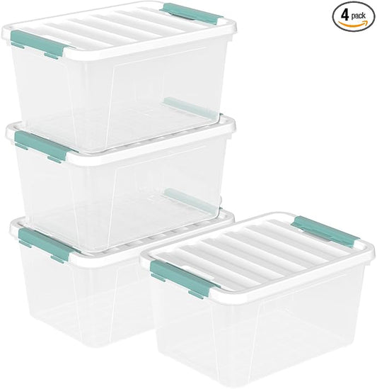 20 Quart Plastic Latching Storage Boxes by Yarebest