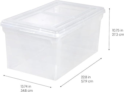 IRIS USA File Box, File Organizer w/Hinged Split Lid - Image 2