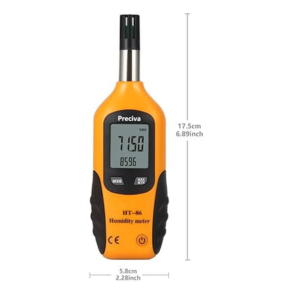 Preciva Digital Psychrometer Thermo-Hygrometer, LCD Mini Temperature and - Image 3