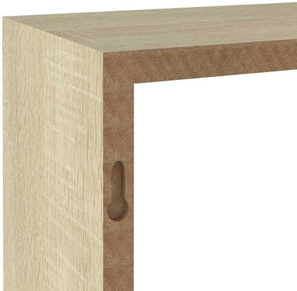 vidaXL 3 pcs Wall Cube Shelves in White and Sonoma Oak - Image 5