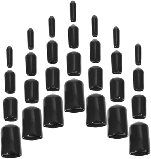 Healifty 80pcs Rubber End Cap Flexible Thread Protectors by Healifty