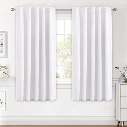 H.VERSAILTEX White Curtains Thermal Insulated Window Treatment Panels Room by HVERSAILTEX
