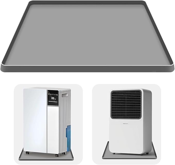 Dehumidifier Drip Mat, 23.6'' x 19.7'' x 0.78'' Humidifier Silicone Drip Mat by AMULOKRU
