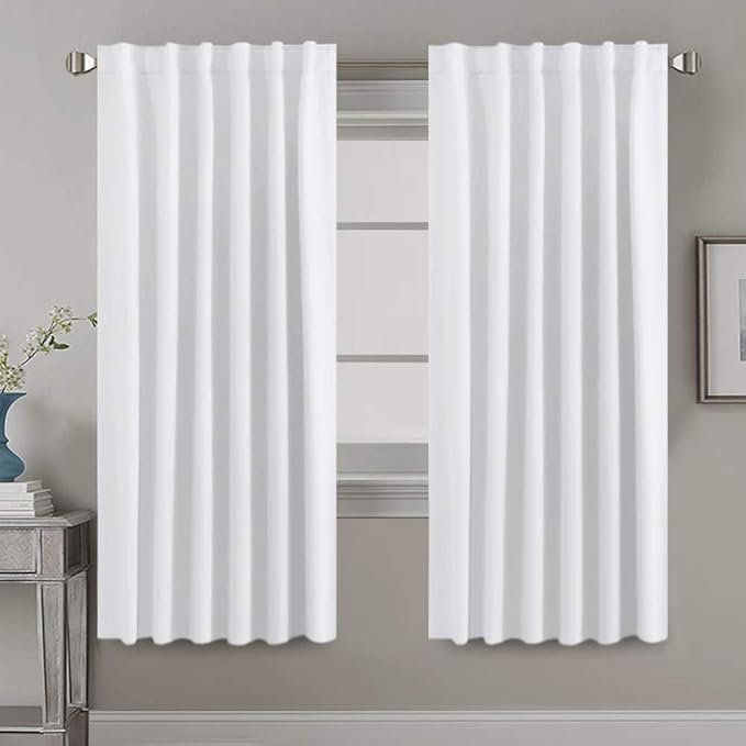 H.VERSAILTEX White Curtains Thermal Insulated Window Treatment Panels Room by HVERSAILTEX