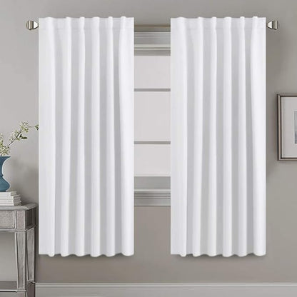 H.VERSAILTEX White Curtains Thermal Insulated Window Treatment Panels Room by HVERSAILTEX