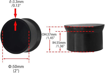 Flyshop 2", 50 mm, Patio Round Chair Leg Caps, Furniture Table Feet Covers - Image 5