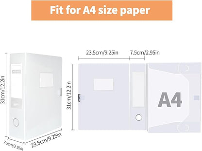 HUA JIE A4 Storage File Boxes Plastic Archives Cases - Image 2