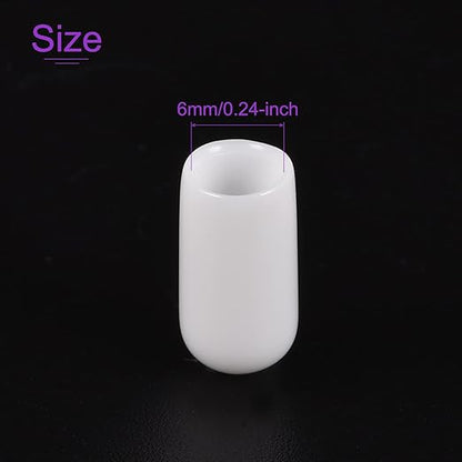 DMiotech 100 Pack 6mm ID White Screw Thread Protectors Rubber End Caps Bolt - Image 4
