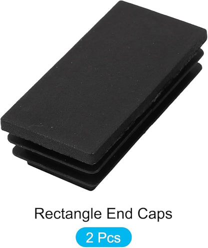 METALLIXITY Rectangle End Caps 2Pcs, Plastic Rectangle Tube Inserts Threaded - Image 5