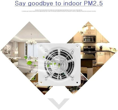 4'' Wall-Mounted Exhaust Fan, Small Bathroom Metal Iron Ventilation Fan - Image 7