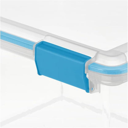 32 Quart Gasket Box, Weather-Resistant Clear File Storage Bin - Image 8