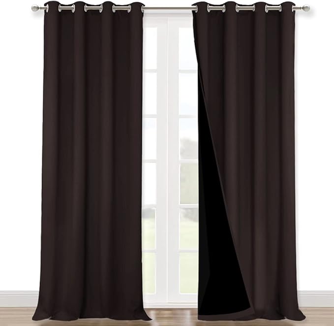 NICETOWN Full Shading Curtains 90 inches Long 2 Panels Set by NICETOWN