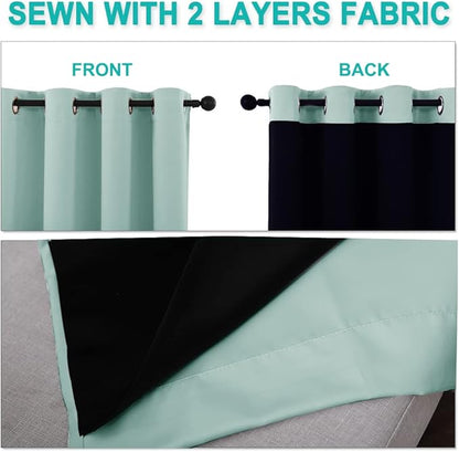 NICETOWN 100% Blackout Window Curtain Panels, Full Light Blocking Drapes - Image 5