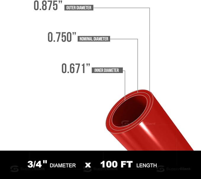 Supply Giant Oxygen Barrier PEX-B Pipe 3/4 Inch x 100 Feet Coil, Non-Potable - Image 2