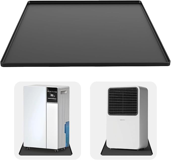 Dehumidifier Drip Mat, 23.6'' x 19.7'' x 0.78'' Humidifier Silicone Drip Mat by AMULOKRU