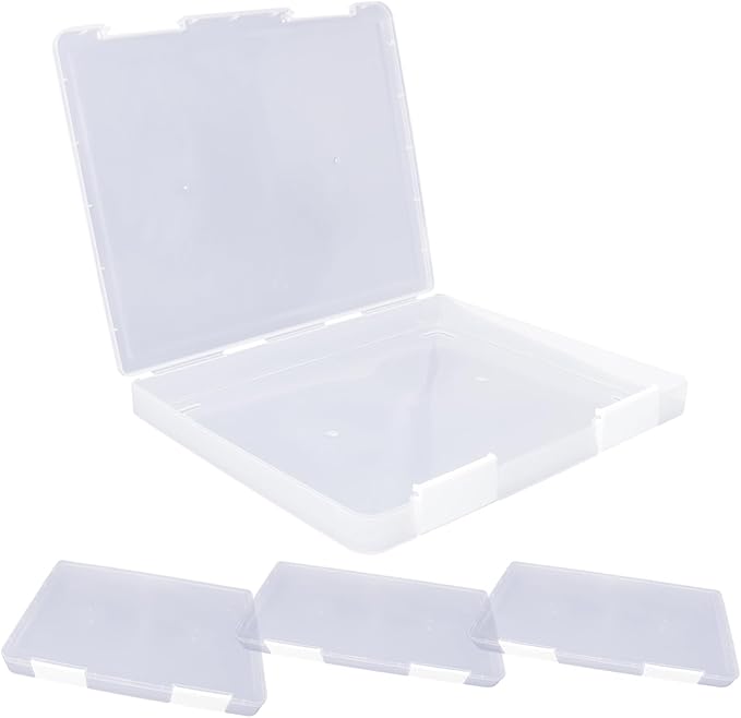 4 Pcs Clear A4 File Storage Boxes - Image 2