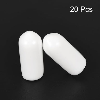 uxcell 20pcs Rubber End Caps 5.5mm ID Vinyl Round End Cap Cover Screw Thread - Image 2