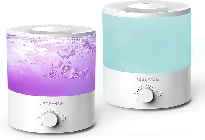 MegaWise Cool Mist Humidifiers for Babies, Home and Office | Super Quiet by MEGAWISE