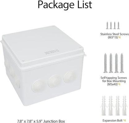 LeMotech Junction Box, ABS Plastic IP65 Waterproof and Dustproof, Universal - Image 8