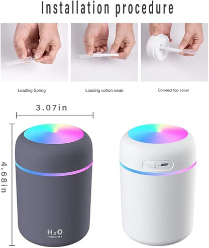 Colorful Cool Mini Humidifier, Essential Oil Diffuser, Aroma Essential USB - Image 5