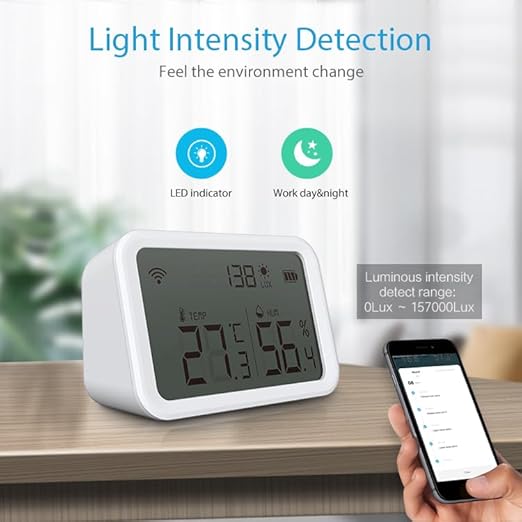 WiFi Temperature Humidity Light Sensor | Smart Home Monitoring | Phone - Image 4