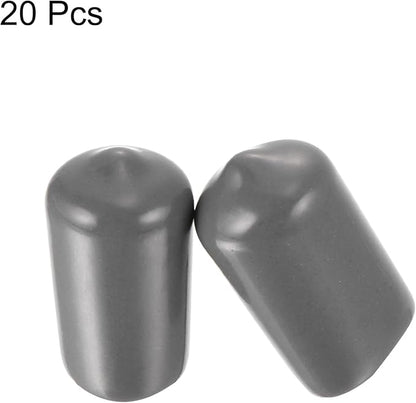 uxcell 20pcs Rubber End Caps 13mm ID Vinyl PVC Round Tube Bolt Cap Cover Screw - Image 2