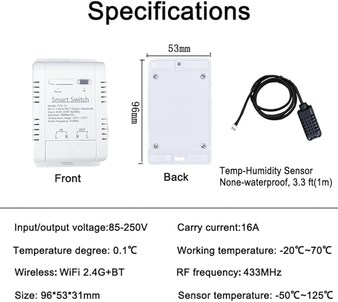 WiFi Temp-Humidity Controller Sensor Module Wireless Remote Control - Image 9
