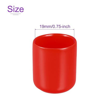 DMiotech 20 Pack 3/4" ID Red Screw Thread Protectors Rubber End Caps Bolt Covers - Image 4
