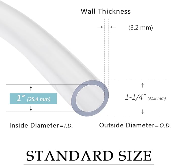 DAVCO 1" ID - 5 ft Clear Vinyl Tubing - Image 3