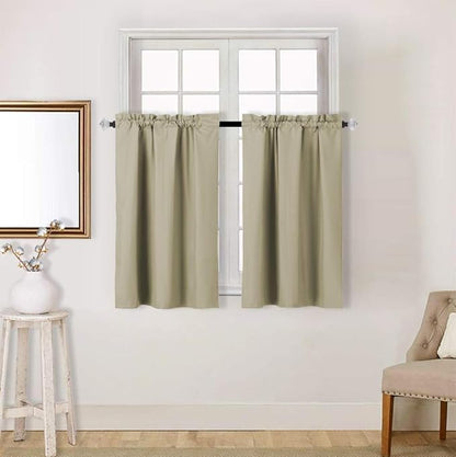 Easy Home 2 Panels Blackout Tier Curtain by EasyHome