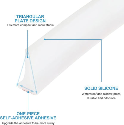 LIFKOME 2m Bathroom Strip Kitchen Desktop Strip Shower Water Blocker Edge Guard - Image 9