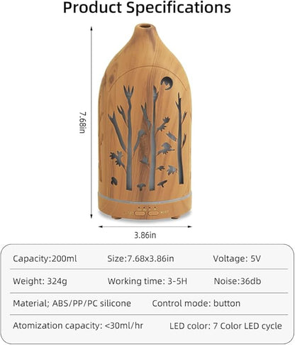 3 Essential Oil Diffuser Set, 7.1''x3.5'' Aromatherapy Diffusers, Desk - Image 6