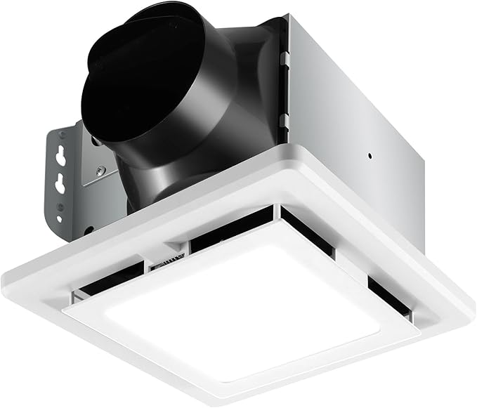 Bathroom Exhaust Fan with Light 110 CFM Quiet 6500K 800LM Household Ventilation by JOEAONZ