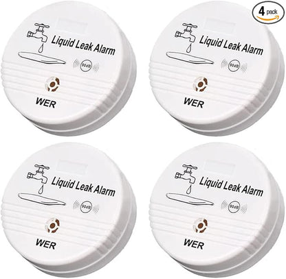 WER Water Leak Alarm Sensor, Battery Operated Leak Alert, 90dB Water Detector by WER
