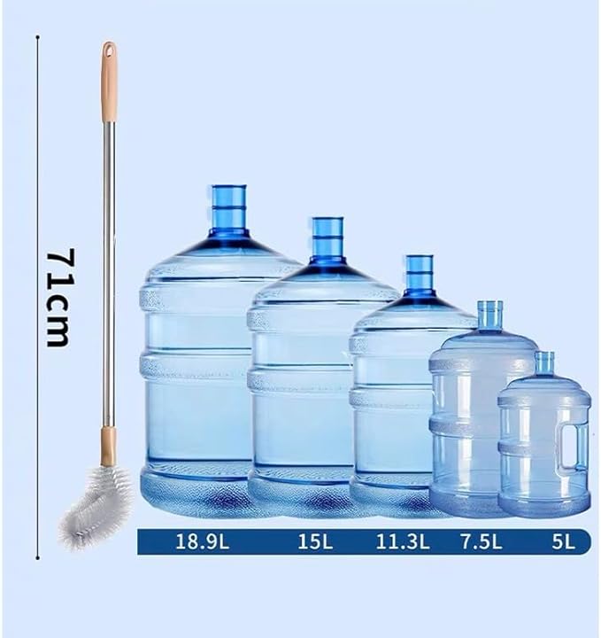 LUFOX 2 Pack 28" Long Bottle Brush, 3 & 5 Gallon Bottle Cleaner Brush, Bendable - Image 3