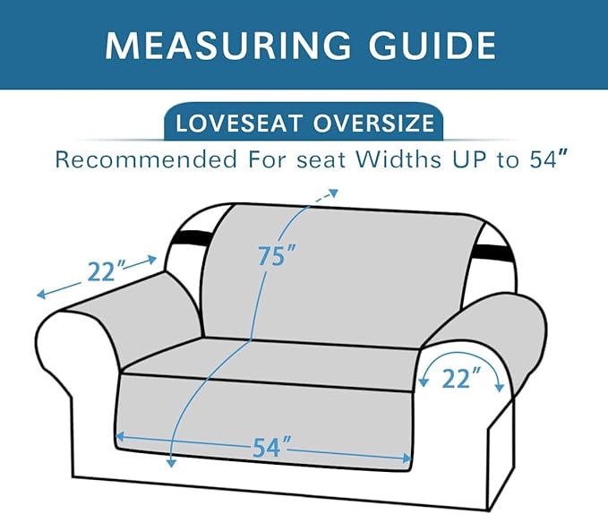 H.VERSAILTEX 100% Waterproof Sofa Slipcover Washable Loveseat Cover - Image 4