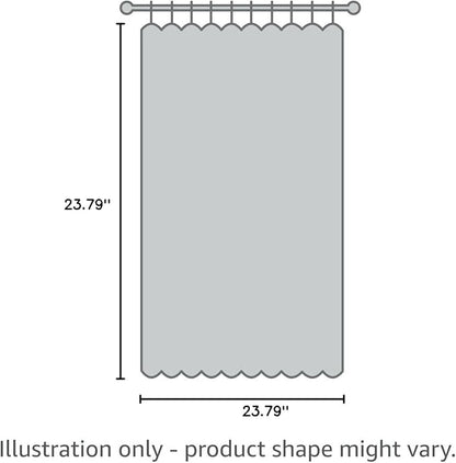 Home Queen White Waffle Bathroom Window Curtains, Water Repellent Rod Pocket - Image 10