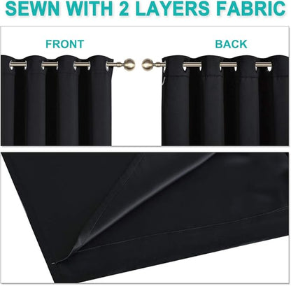 NICETOWN High-End Thermal Kitchen Curtains, Full Blackout Curtains 80 Inches - Image 5