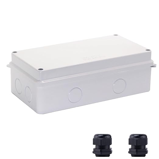 Junction Box, Reserved Holes Electrical Boxes Waterproof IP65 ABS Plastic by LuSumtly