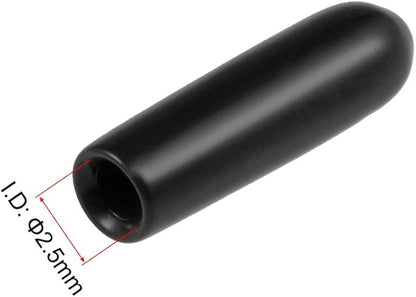 uxcell 20pcs Rubber End Caps 2.5mm ID Vinyl Round Tube Bolt Cap Cover Thread - Image 3