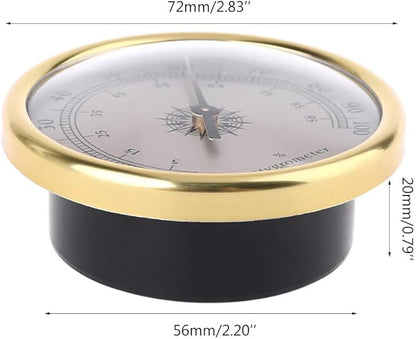 72mm Round Gold Hygrometer Humidity Meter Gauge Ring Surface - Image 7
