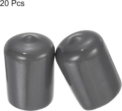 uxcell 20pcs Rubber End Caps 19mm ID Vinyl PVC Round Tube Bolt Cap Cover Screw - Image 2
