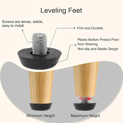 uxcell M8 x 10 x 22mm Furniture Glide Leveling Feet Adjustable Leveler Floor - Image 4