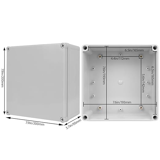 Junction Box, 7.9"x 7.9"x 3.7" Outdoor Electrical Box - Image 2
