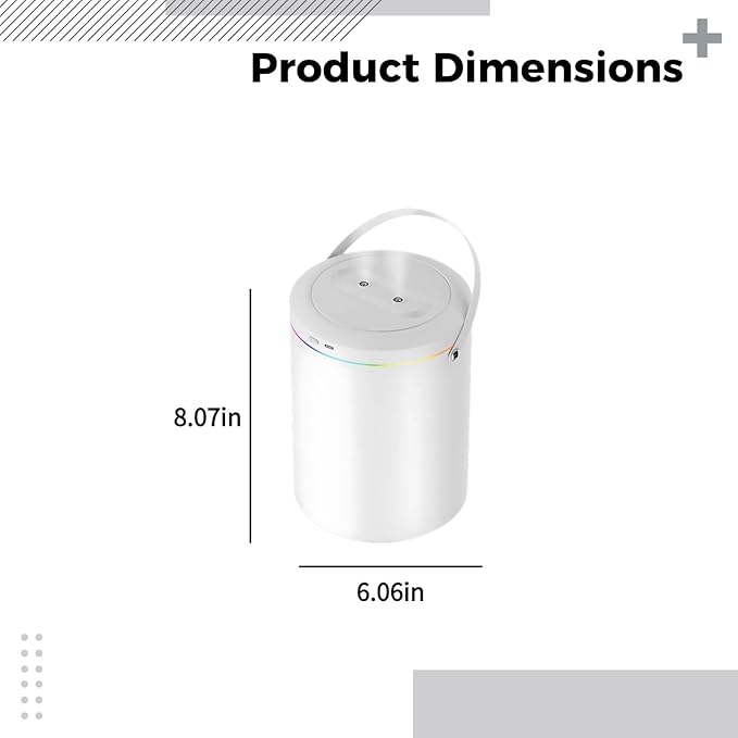 3L Portable Humidifier With Dual Nozzles, Colorful Night Light, Handle Design - Image 3
