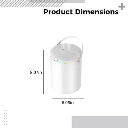 3L Portable Humidifier With Dual Nozzles, Colorful Night Light, Handle Design - Image 3