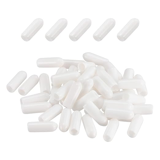 DMiotech 100 Pack 4mm ID White Screw Thread Protectors Rubber End Caps Bolt by DMiotech