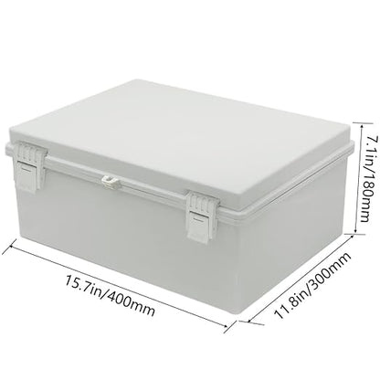 Zulkit Junction Box ABS Plastic Waterproof IP65 Electrical Boxes Hinged Shell - Image 2